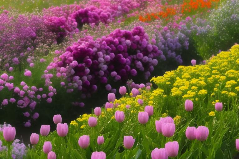Het woord plezier met bloemen